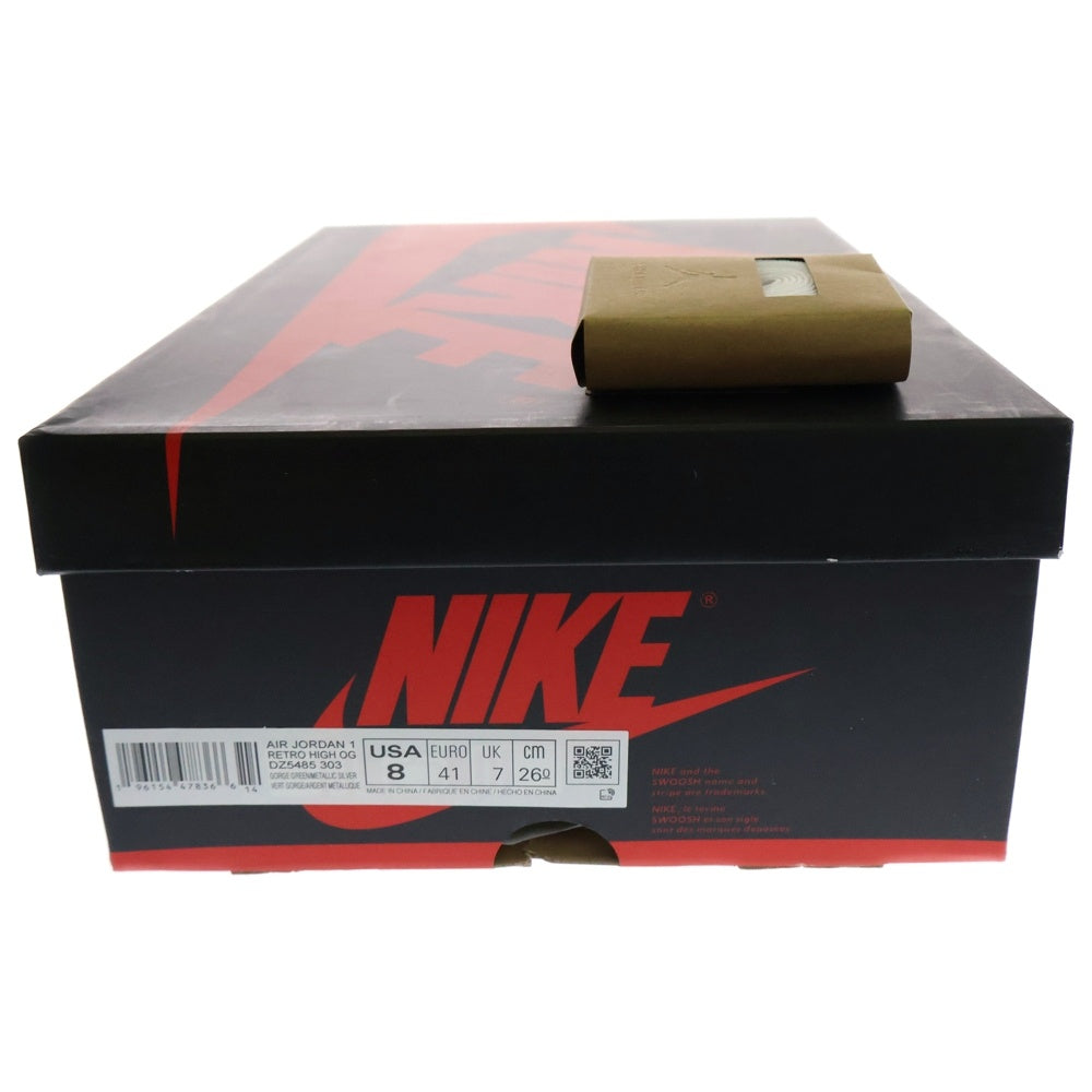 NIKE(ナイキ) AIR JORDAN 1 RETRO HIGH OG エアジョーダン1 ゴージ グリーン ハイカットスニーカー ホワイト/グリーン US8/26.0cm DZ5485-303