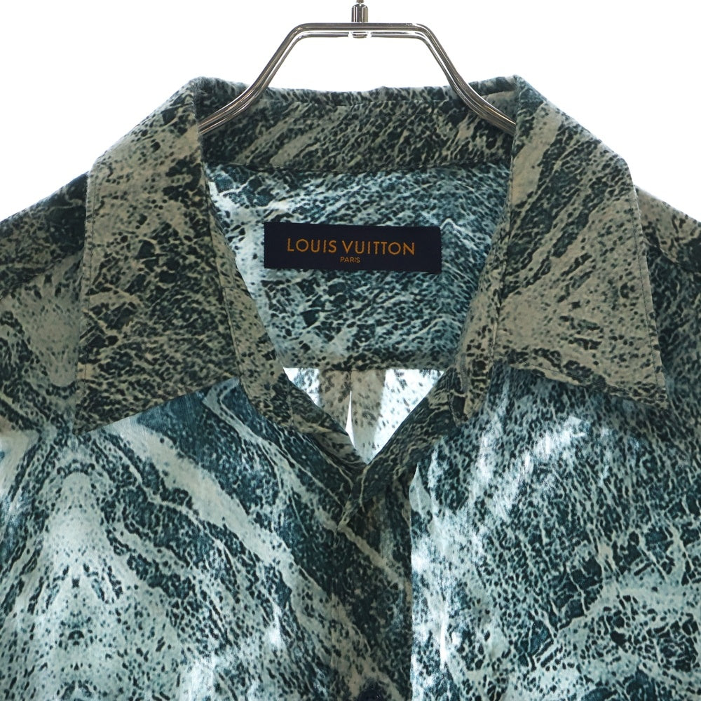 LOUIS VUITTON(ルイヴィトン) 21AW ソルトプリント マーブル レギュラーカラー 半袖シャツ RM212 FS1 HLS72W