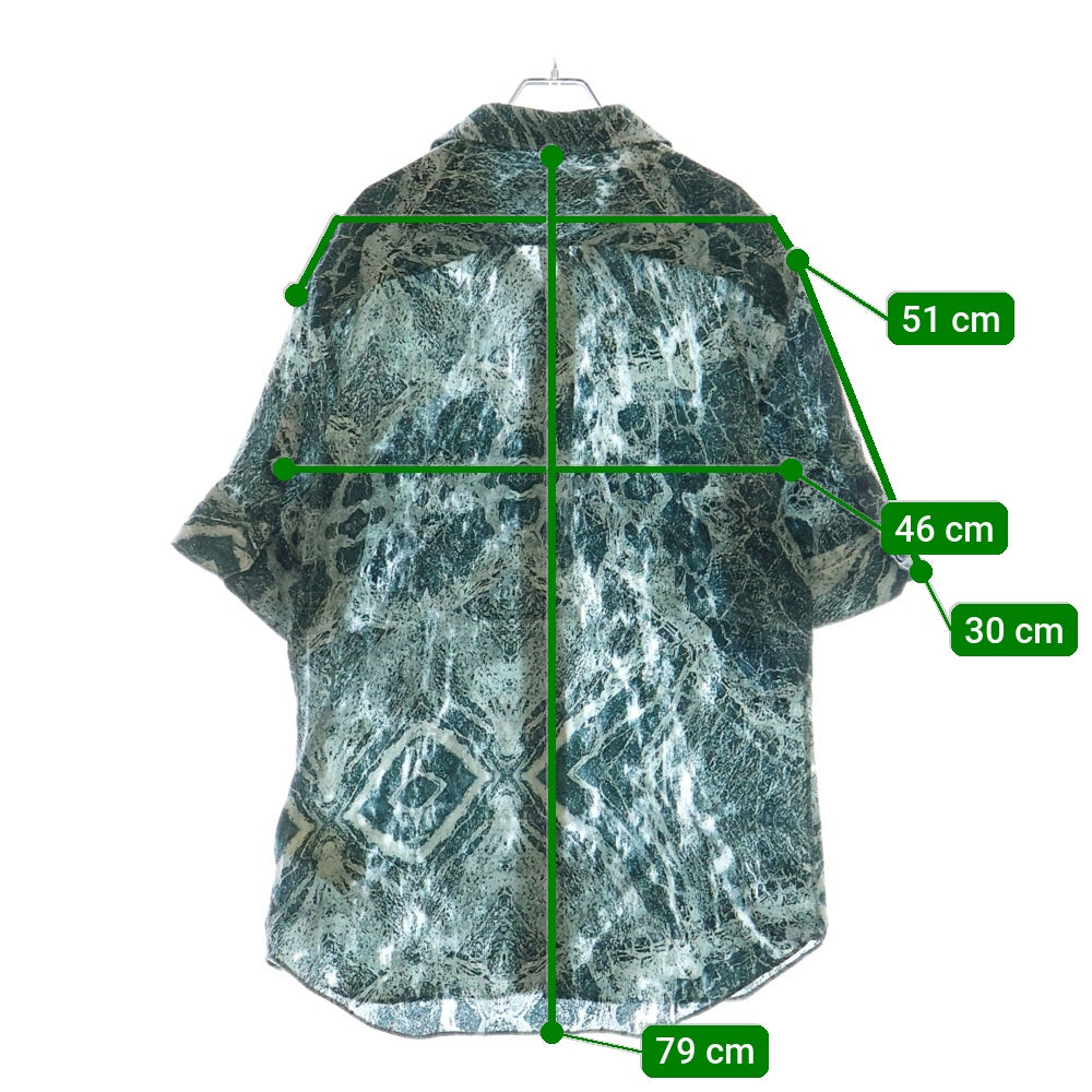LOUIS VUITTON(ルイヴィトン) 21AW ソルトプリント マーブル レギュラーカラー 半袖シャツ RM212 FS1 HLS72W