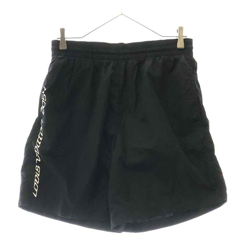 LOUIS VUITTON(ルイヴィトン) 22SS グラフィックプリント ナイロン ハーフパンツ ショーツ ブラック RM221M KN1 HMW08W