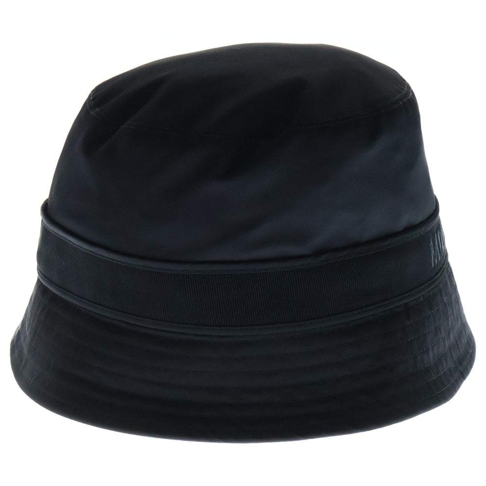 MONCLER(モンクレール) 24SS ロゴテープ ナイロン バケット ハット ブラック J10933B00011 OU282