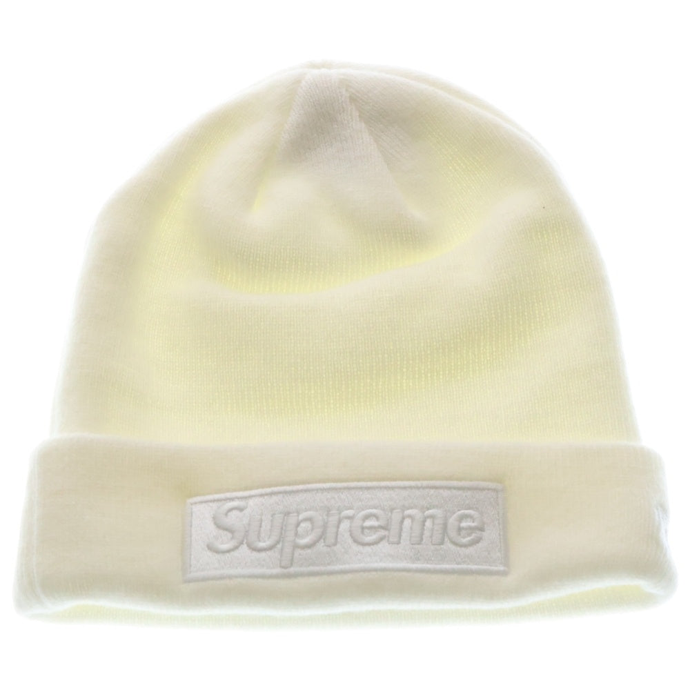 SUPREME(シュプリーム) 23AW ×New Era Box Logo Beanie ニューエラ ボックス ロゴ ビーニー ニット帽 ホワイト
