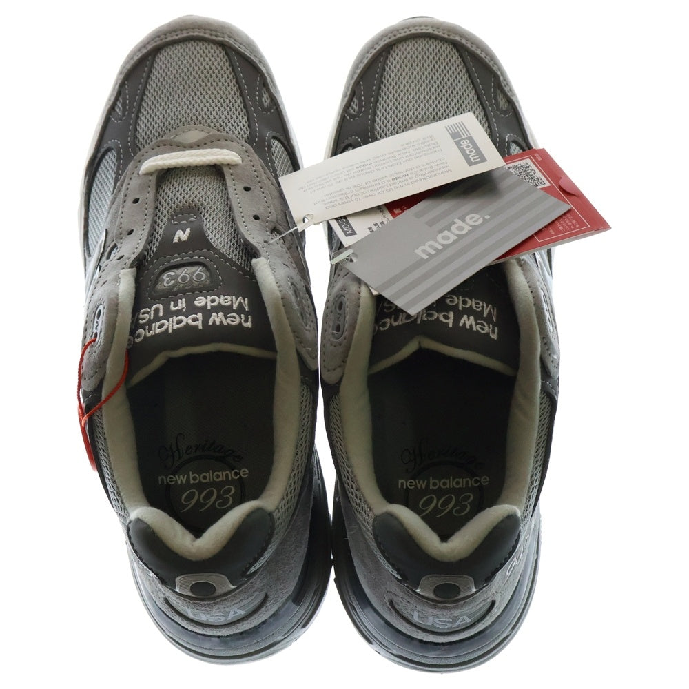 New Balance(ニューバランス) M993GR スウェード レースアップ ローカットスニーカー グレー US8.5/26.5cm