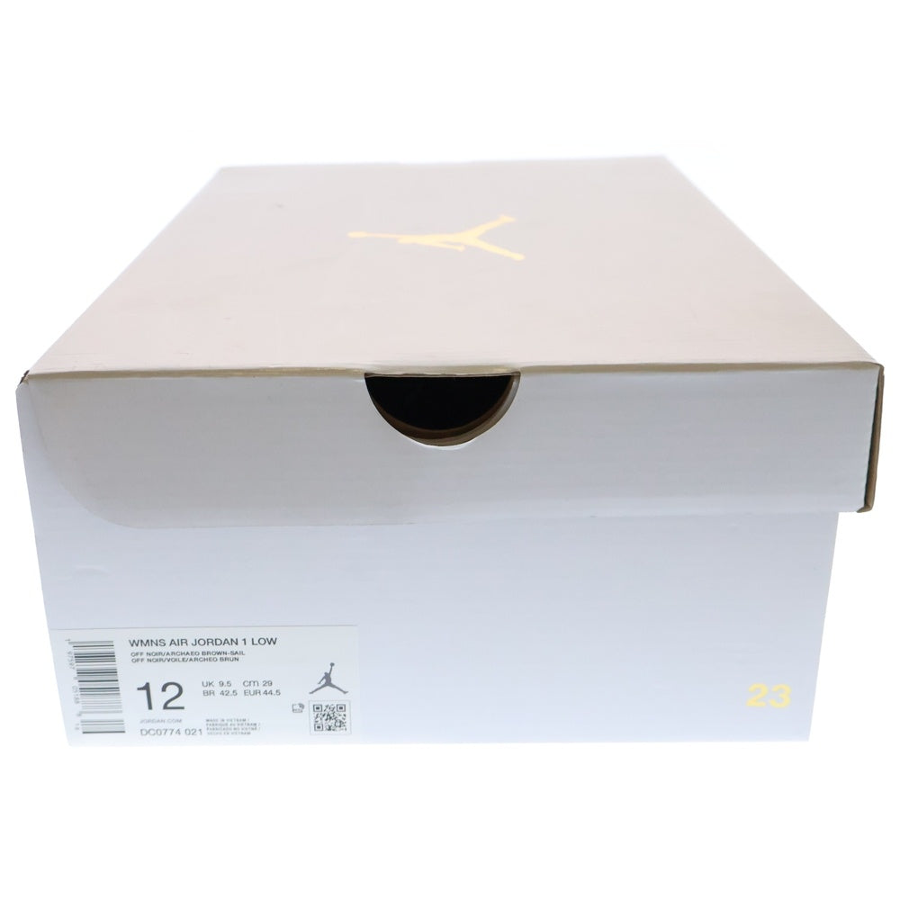 NIKE(ナイキ) WMNS AIR JORDAN 1 LOW ARCHAEO BROWN ウィメンズ エアージョーダンワン アーケオブラウン ローカットスニーカー ブラウン US12/29cm DC0774-021