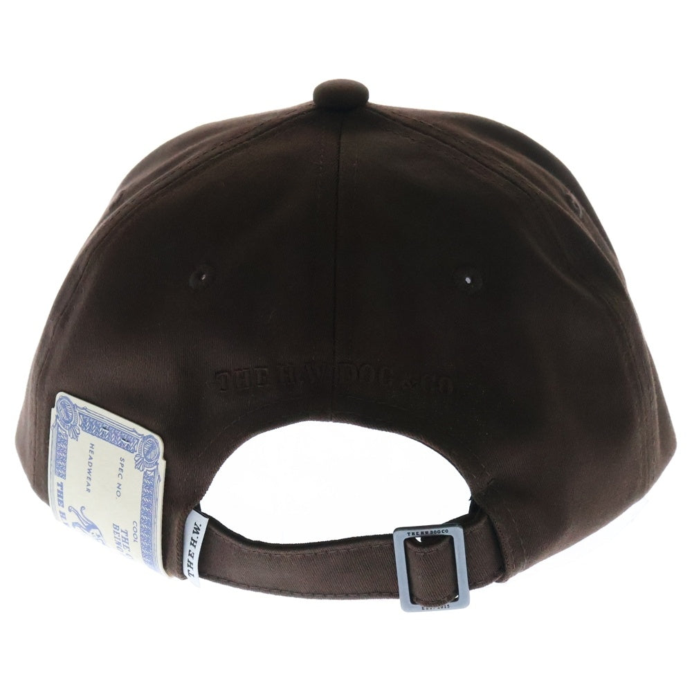 THE H.W.DOG&CO(ドッグアンドコー) SQUARE BRIM CAP ロゴパッチ スクエア ブリム 5パネルキャップ ブラウン D-01023