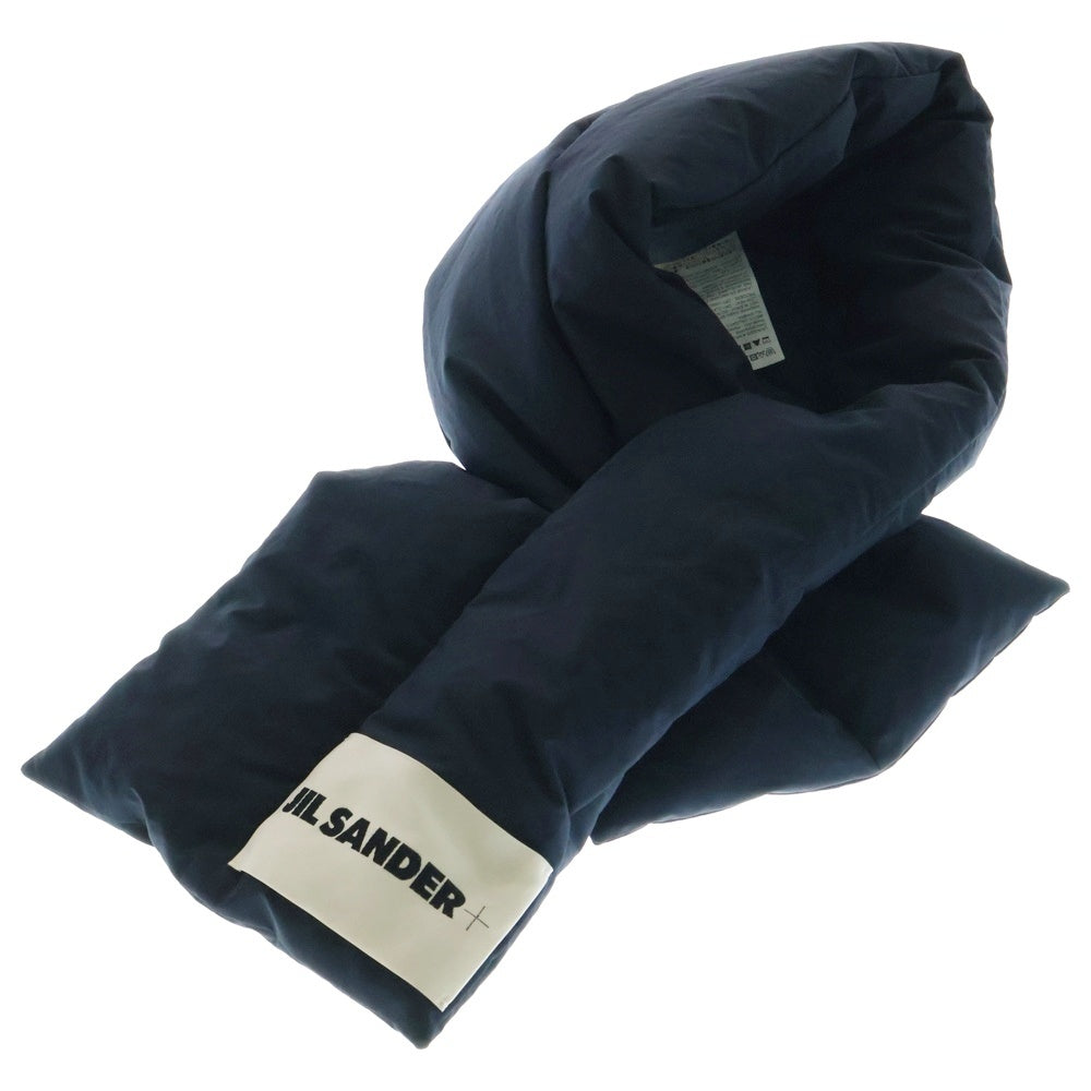 JIL SANDER +(ジルサンダープラス) 20AW DOWN SCARF ポリエステル ダウンスカーフ マフラー ネイビー JPPR590294