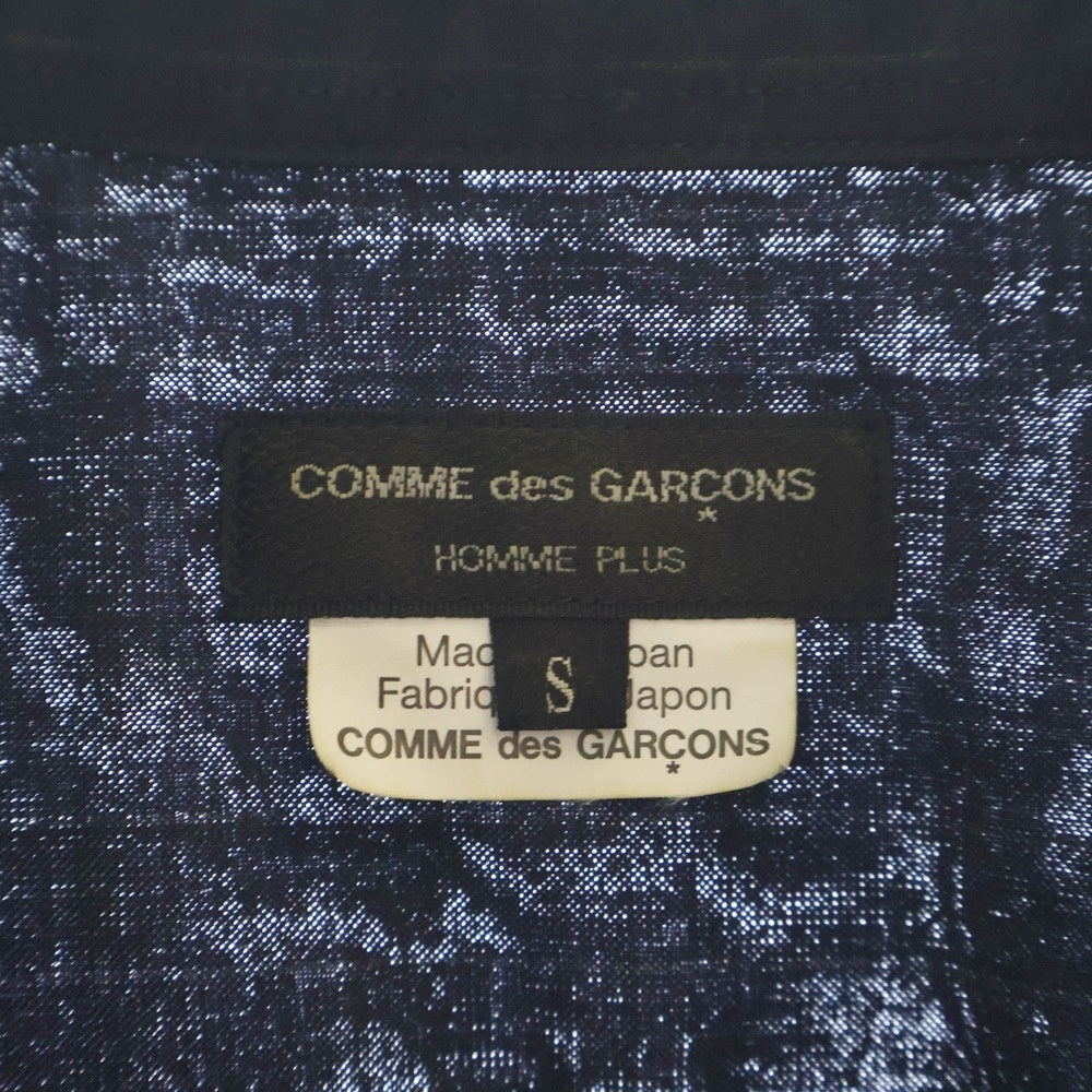 COMME des GARCONS HOMME PLUS(コムデギャルソンオムプリュス) 16AW AD2016 フロントポケット フォーマル ストライプ 長袖シャツ ブラック PR-B031