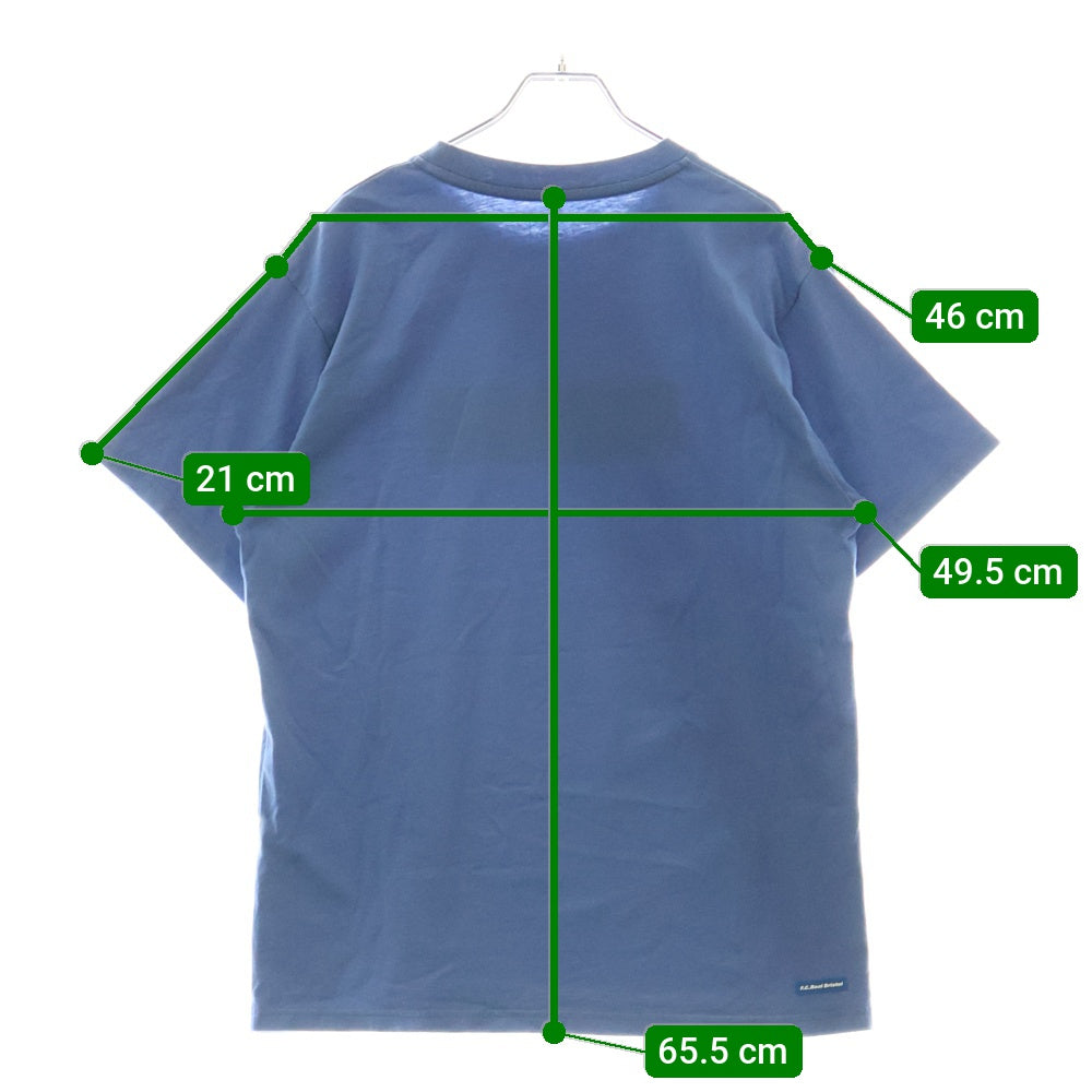 F.C.R.B./F.C.Real Bristol/FCRB(エフシーアールビー/エフシーレアルブリストル) 22SS BOX LOGO TEE ボックスロゴ 半袖Tシャツ カットソー ブルー FCRB-220067