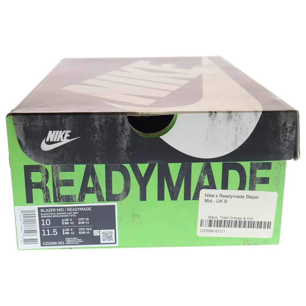 NIKE(ナイキ) ×READYMADE BLAZER MID レディメイド ブレーザー ミッドカットスニーカー ブラック US10/28cm CZ3589-001