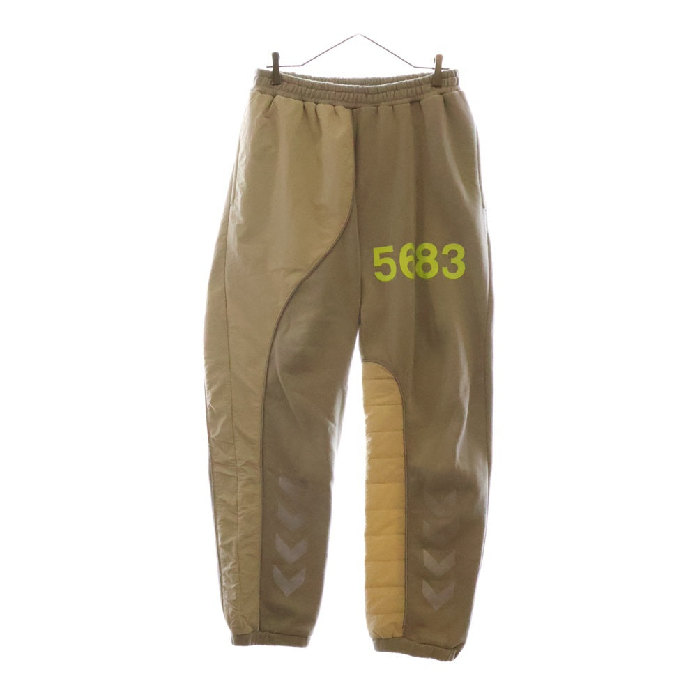 WILLY CHAVARRIA(ウィリーチャバリア) ×HUMMEL WILLY SWEAT PANTS ヒュンメル リフレクター付 ナイロン切替スウェットパンツ グレー