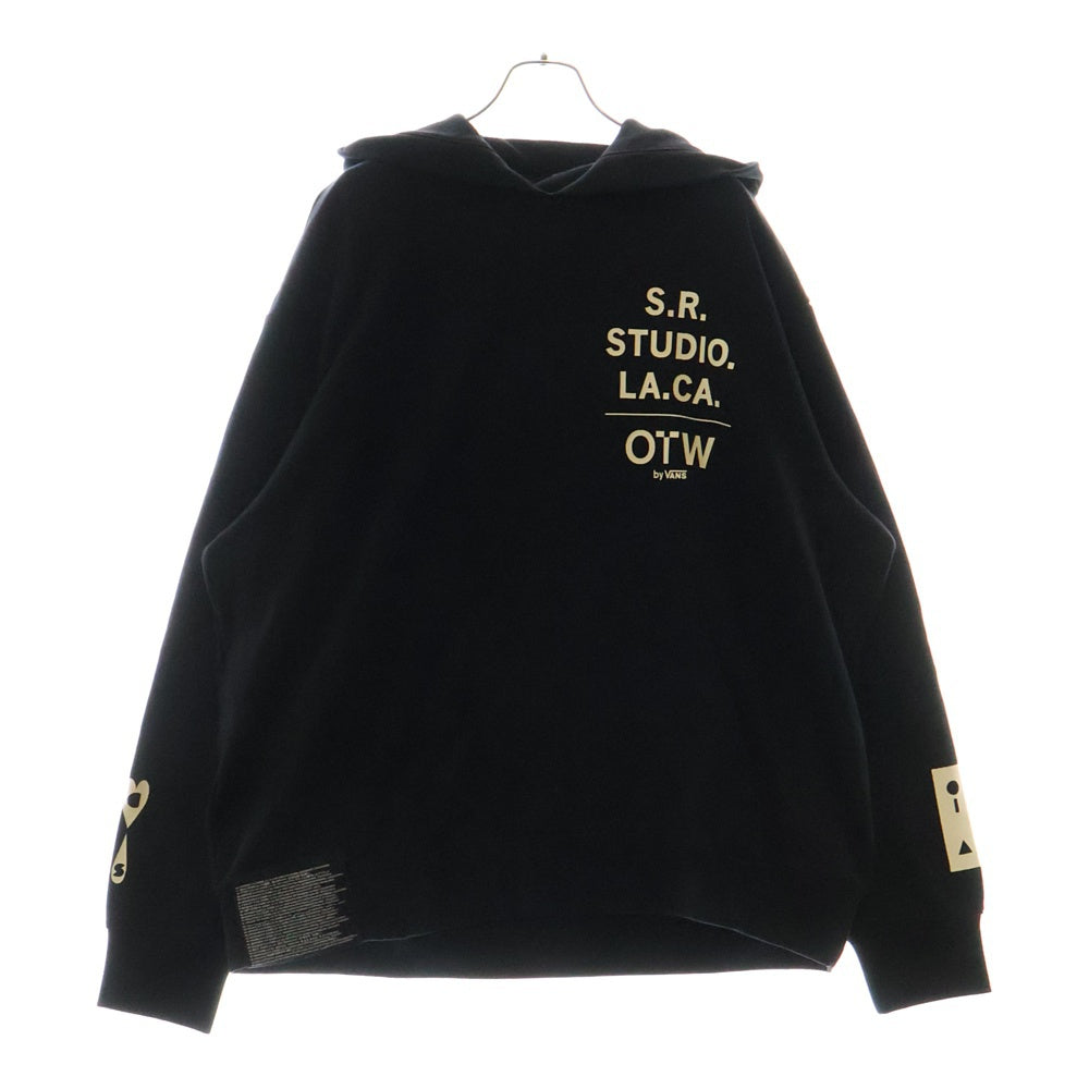 S.R. STUDIO. LA. CA.(エスアールスタジオエルエーシーエー) ×OTW BY VANS STERLING RUBY HOODIE OTWバイヴァンズ 両面プリント プルオーバースウェットパーカー フーディー ブラック VN000MZFBLK