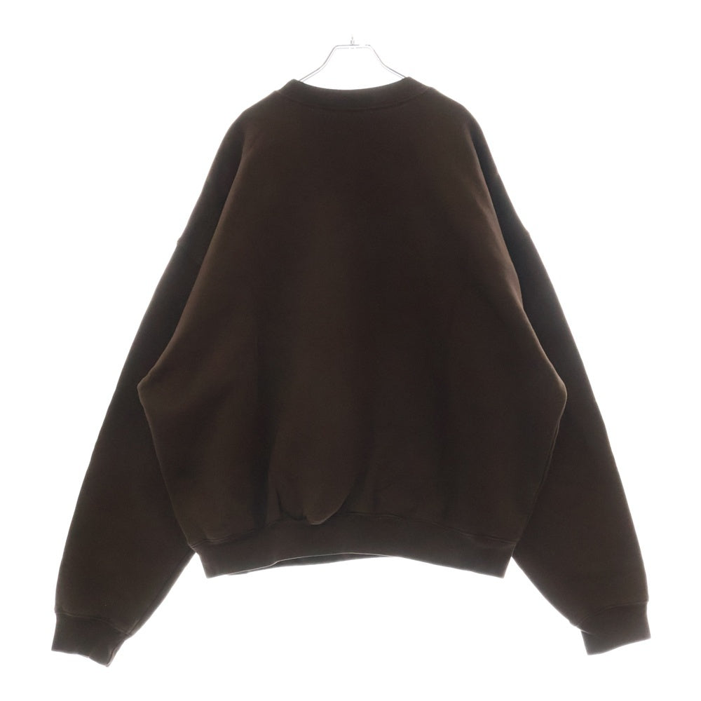 CACTUS PLANT FLEAMARKET CPFM(カクタス プラント フリーマーケット シーピーエフエム) BEING AWARENESS BLISS CREWNECK SWEAT フロントエンボス加工 クルーネックスウェットトレーナー ブラウン