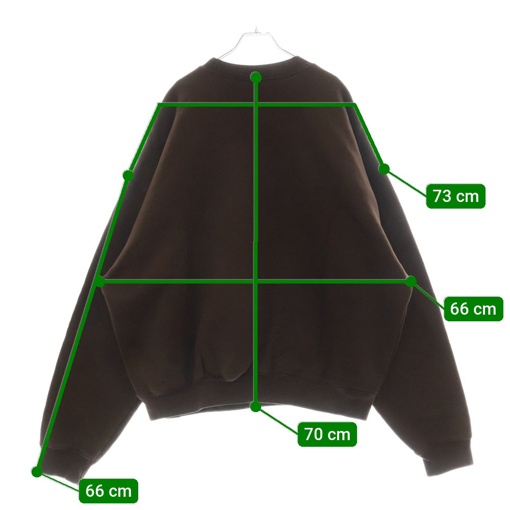 CACTUS PLANT FLEAMARKET CPFM(カクタス プラント フリーマーケット シーピーエフエム) BEING AWARENESS BLISS CREWNECK SWEAT フロントエンボス加工 クルーネックスウェットトレーナー ブラウン