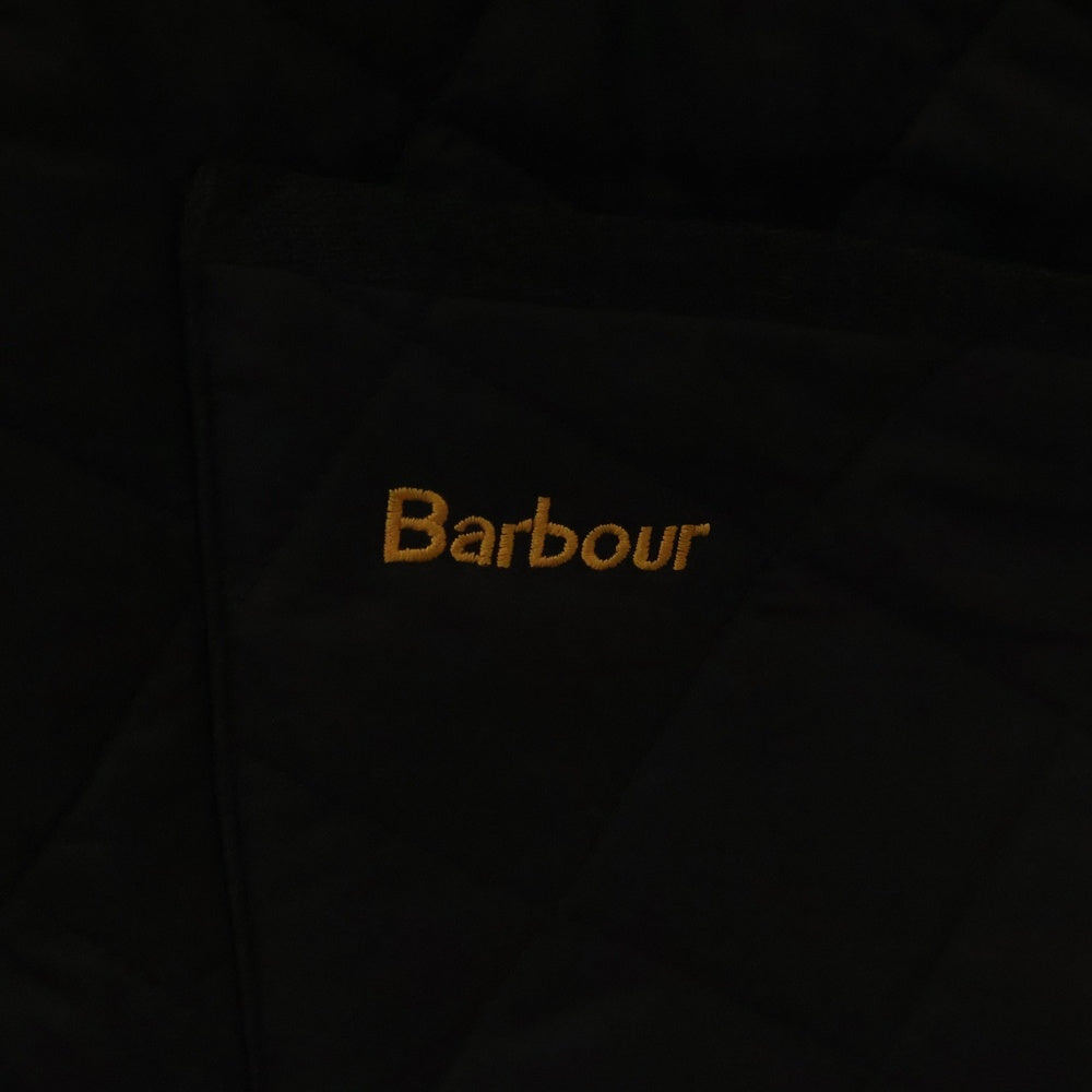 Barbour(バブアー) 18SS ロゴ刺繍 キルティング中綿ジャケット コーデュロイ切り替え ブラック MQU0001 BK91