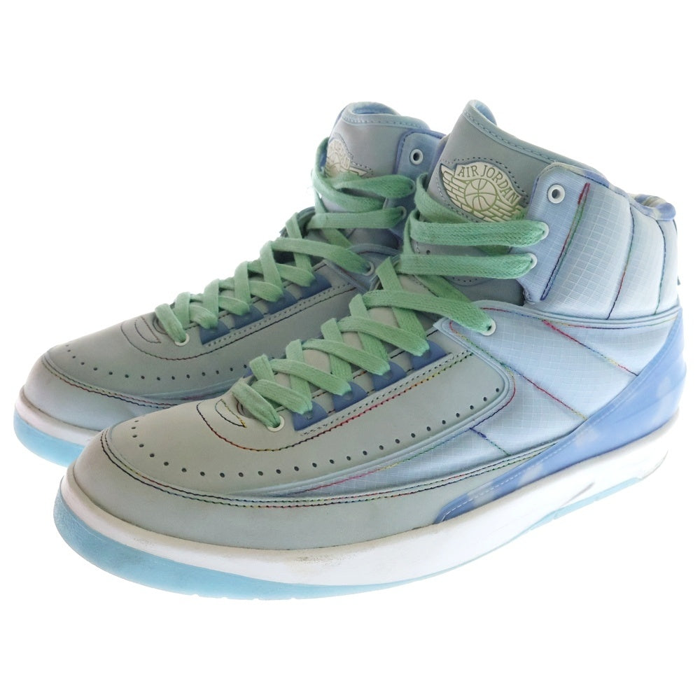 NIKE(ナイキ) × J BALVIN AIR JORDAN 2 RETRO J バルヴィン エアジョーダン2 レトロ ハイカットスニーカー ブルー US10.5/28.5cm DQ7691-419