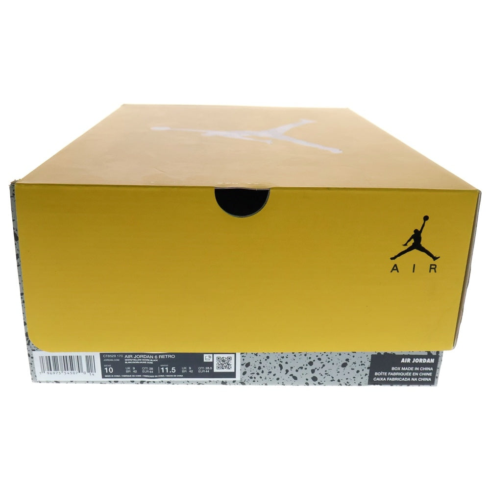 NIKE(ナイキ) AIR JORDAN 6 RETRO Yellow Ochre エアジョーダン6 レトロ イエローオークル ハイカットスニーカー ホワイト/イエロー US10/28.0cm CT8529-170