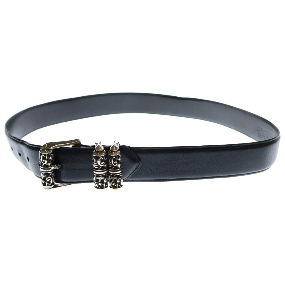 CHROME HEARTS(クロムハーツ) BLT ROLLER 3PC 3PC ケルティックローラーバックル レザーベルト ブラック/シルバー