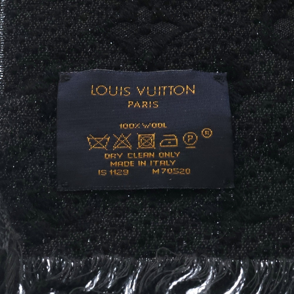 LOUIS VUITTON(ルイヴィトン) エシャルプ モノグラムクラシック ウール マフラー ストール ブラック IS1129 M70520
