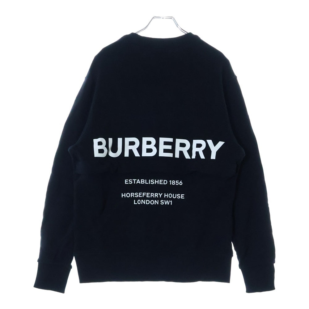 BURBERRY(バーバリー) バックロゴプリント クルーネック プルオーバースウェットトレーナー ブラック 8013507