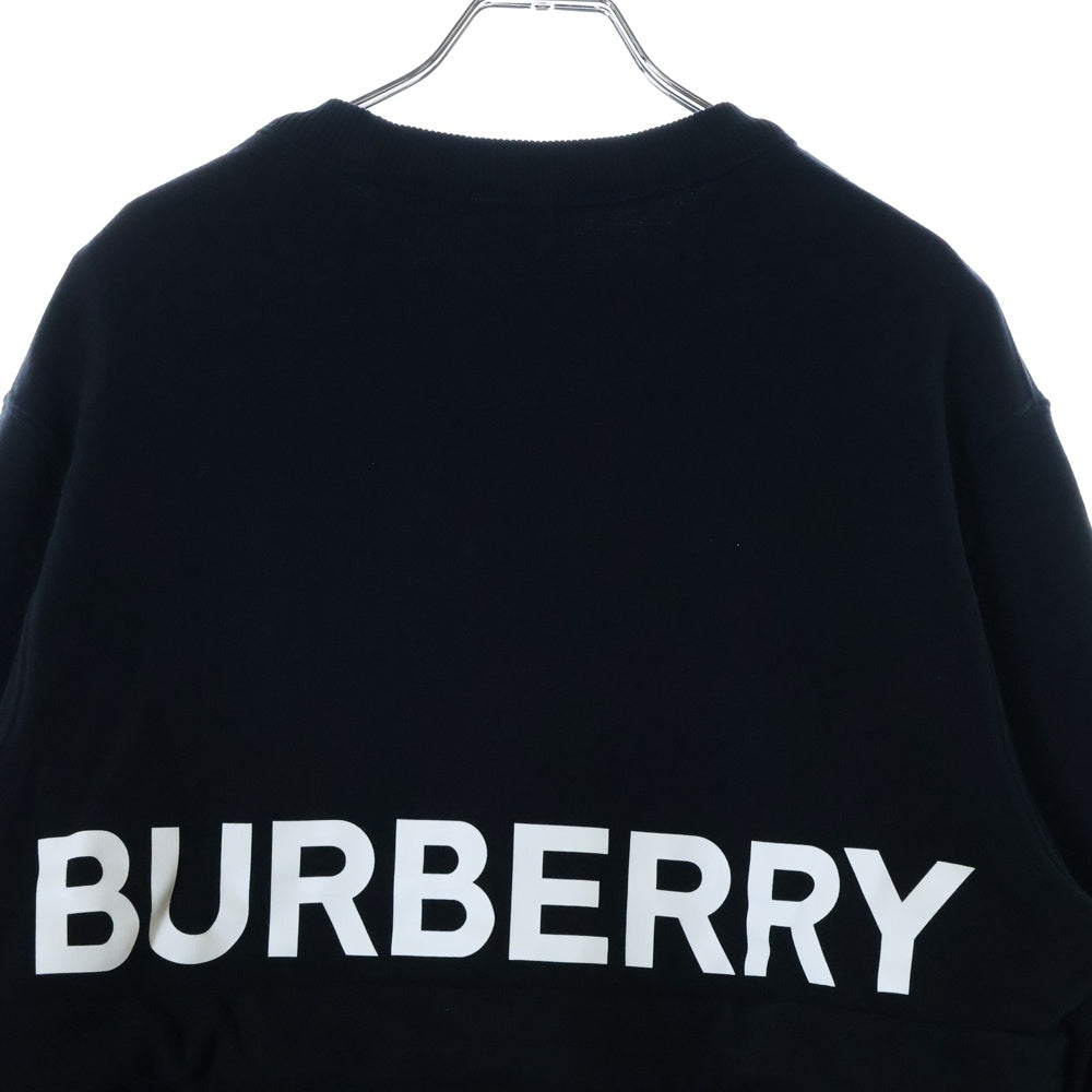BURBERRY(バーバリー) バックロゴプリント クルーネック プルオーバースウェットトレーナー ブラック 8013507