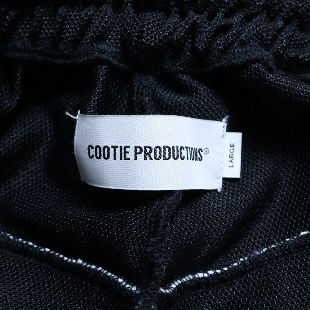 COOTIE PRODUCTIONS(クーティー プロダクションズ) T/C Seed Stitch Training Pants シードステッチ 鹿の子 サイドライン トラック トレーニング パンツ ブラック CTE-24S107