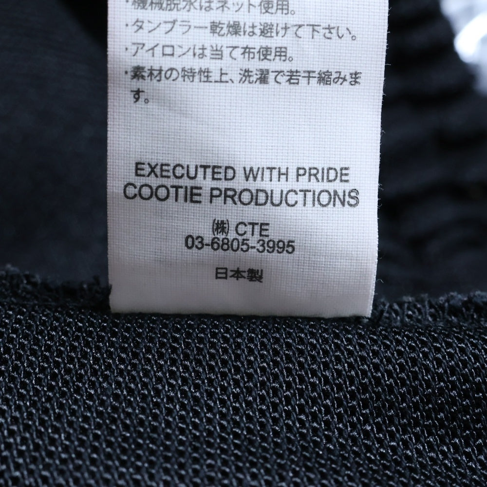 COOTIE PRODUCTIONS(クーティー プロダクションズ) T/C Seed Stitch Training Pants シードステッチ 鹿の子 サイドライン トラック トレーニング パンツ ブラック CTE-24S107