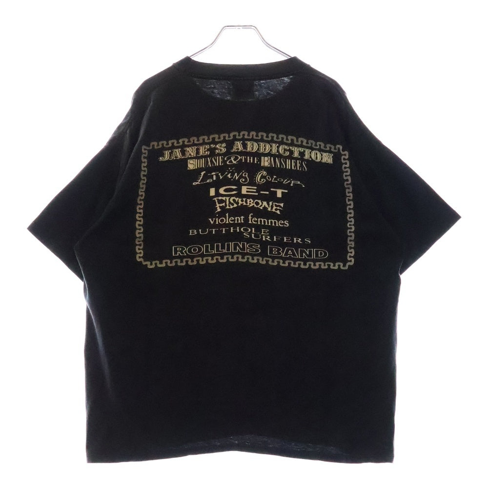 VINTAGE(ヴィンテージ) 90S VINTAGE LOLLAPALOOZA 1991 JANE'S ADDICTION BUTTHOLE SURFERS NIN FESTIVAL BROCKUM ヴィンテージ USA製 ロラパルーザ 両面プリント フェス 半袖Tシャツ