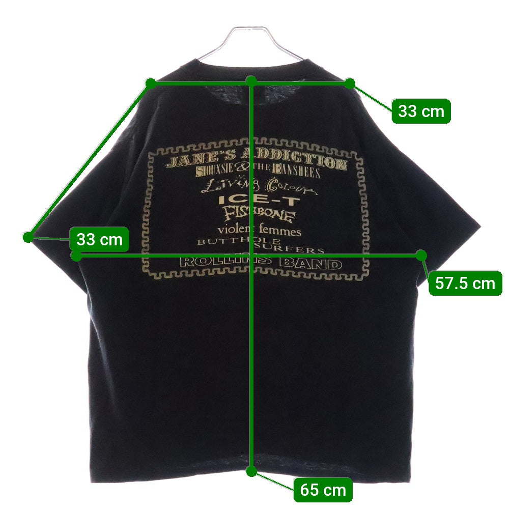 VINTAGE(ヴィンテージ) 90S VINTAGE LOLLAPALOOZA 1991 JANE'S ADDICTION BUTTHOLE SURFERS NIN FESTIVAL BROCKUM ヴィンテージ USA製 ロラパルーザ 両面プリント フェス 半袖Tシャツ
