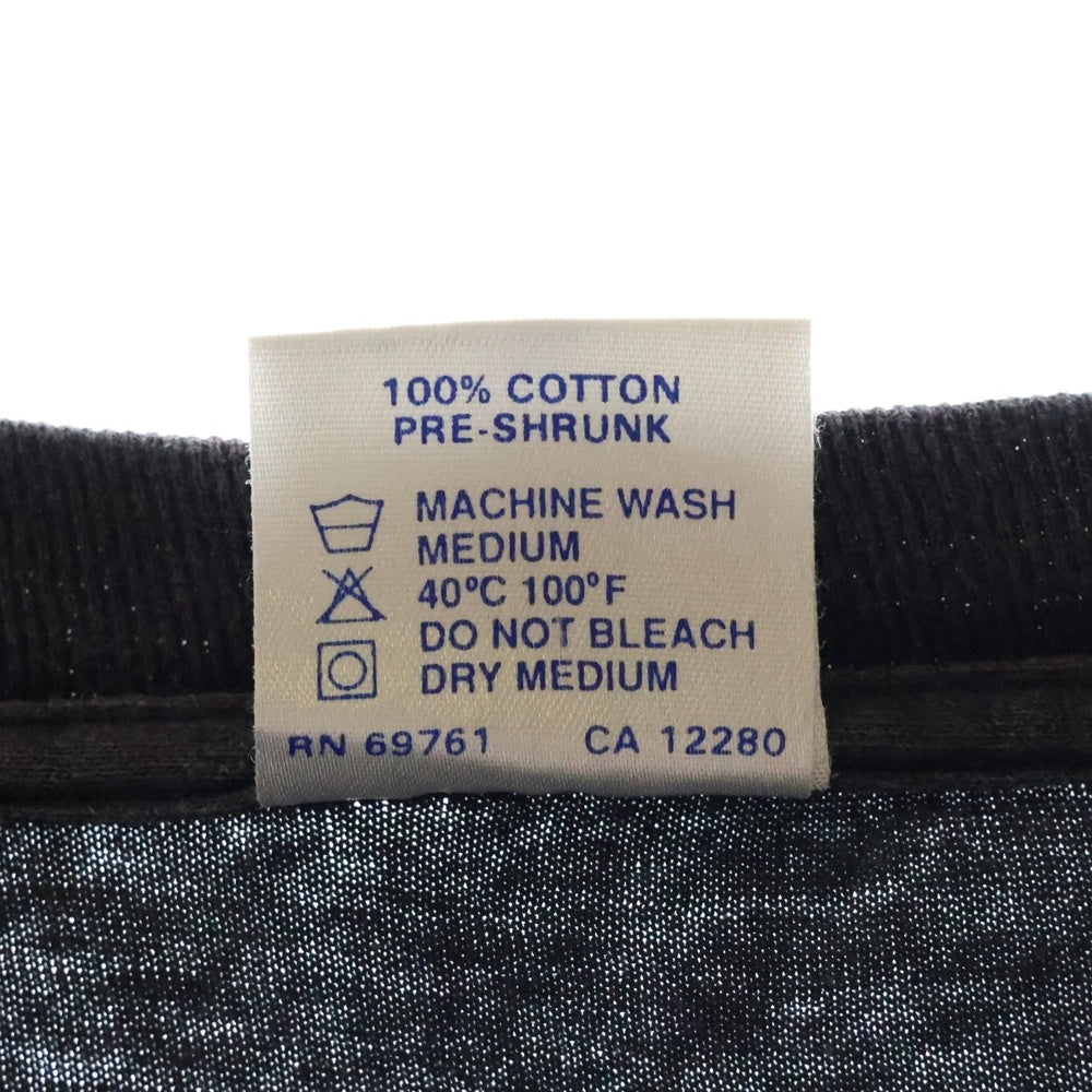 VINTAGE(ヴィンテージ) 90S FISH BONE REALITY OF SURROUNDING BROCKUM USA製 フィッシュボーン 両面プリント クルーネック 半袖Tシャツ カットソー ブラック