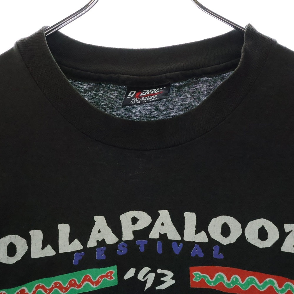 VINTAGE(ヴィンテージ) 90S VINTAGE LOLLAPALOOZA GIANT ヴィンテージ USA製 ロラパルーザ 両面プリント フェス 半袖Tシャツ カットソー ブラック