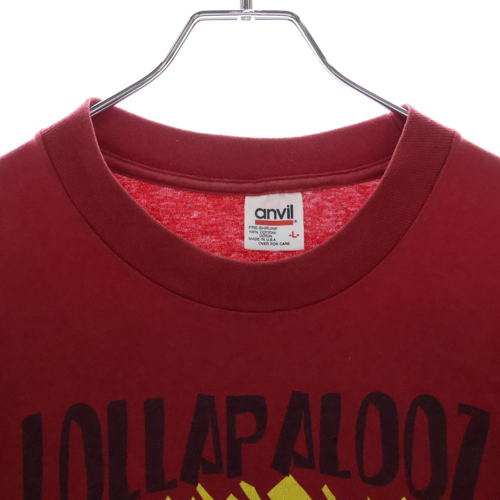 VINTAGE(ヴィンテージ) 90S VINTAGE LOLLAPALOOZA 1994 ANVIL ヴィンテージ USA製 ロラパルーザ 両面プリント フェス 半袖Tシャツ カットソー レッド
