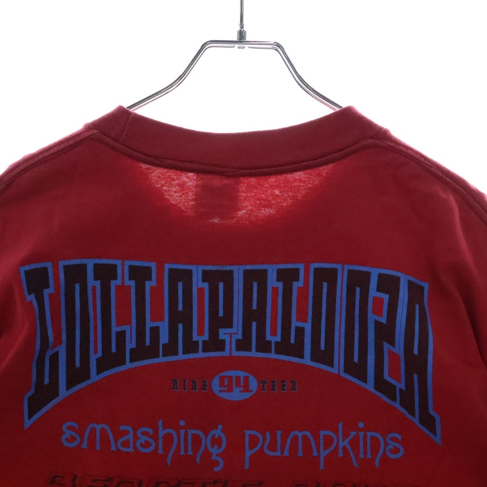 VINTAGE(ヴィンテージ) 90S VINTAGE LOLLAPALOOZA 1994 ANVIL ヴィンテージ USA製 ロラパルーザ 両面プリント フェス 半袖Tシャツ カットソー レッド