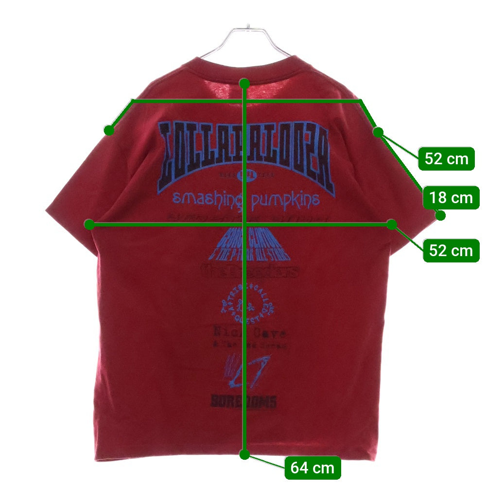 VINTAGE(ヴィンテージ) 90S VINTAGE LOLLAPALOOZA 1994 ANVIL ヴィンテージ USA製 ロラパルーザ 両面プリント フェス 半袖Tシャツ カットソー レッド