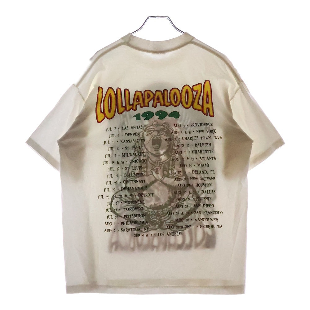 VINTAGE(ヴィンテージ) 90S VINTAGE LOLLAPALOOZA 1994 SOFTEE ヴィンテージ USA製 ロラパルーザ サイケプリント フェス 半袖Tシャツ カットソー ホワイト