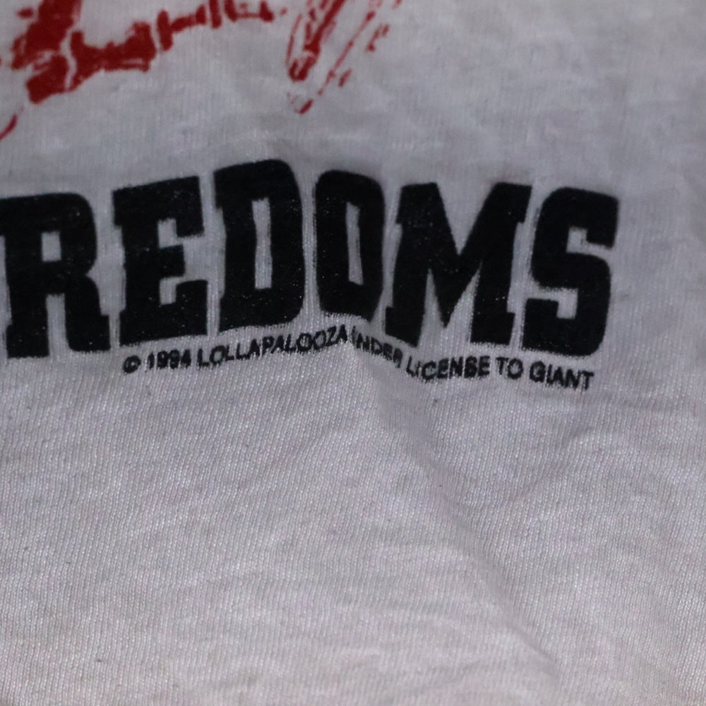 VINTAGE(ヴィンテージ) 90S VINTAGE LOLLAPALOOZA 1994 NINE TEEN FITS ヴィンテージ USA製 ロラパルーザ 1994 ナイン・ティーン・フィッツ 両面プリント 半袖Tシャツ ブラック