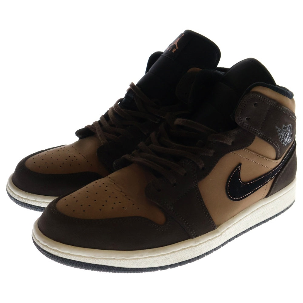 NIKE(ナイキ) AIR JORDAN 1 MID SE DARK CHOCOLATE エアジョーダン1 ダークチョコレート ミッドカットスニーカー ブラウン US11/29cm DC7294-200