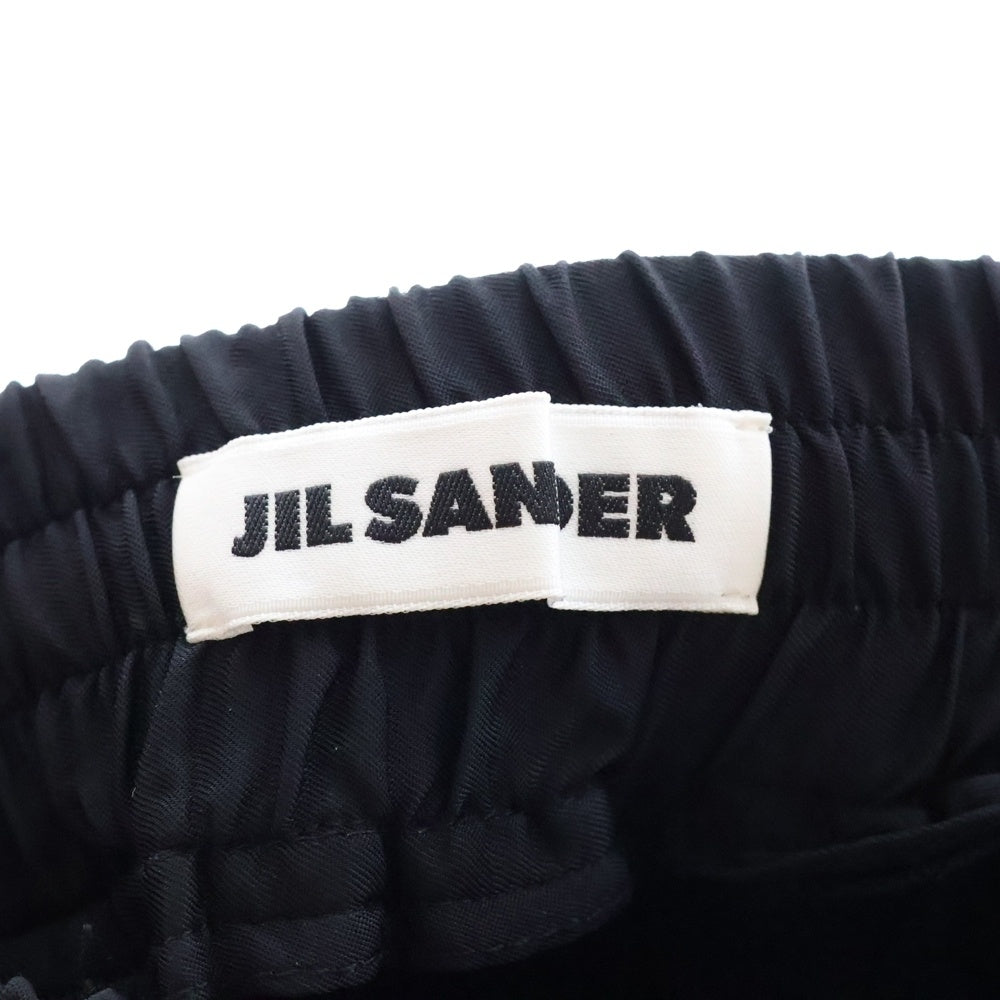 JIL SANDER(ジルサンダー) Virgin Wool Jogger Pants ヴァージンウール ジョガーパンツ ドローストリング スラックス ブラック J02KA0002