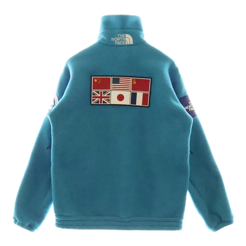 THE NORTH FACE(ザノースフェイス) TRANCE ANTERCTICA FLEECE JACKET トランスアンタークティカ ラバーワッペン付 胸ロゴ フリース ジャケット ブルゾン ブルーNA72235