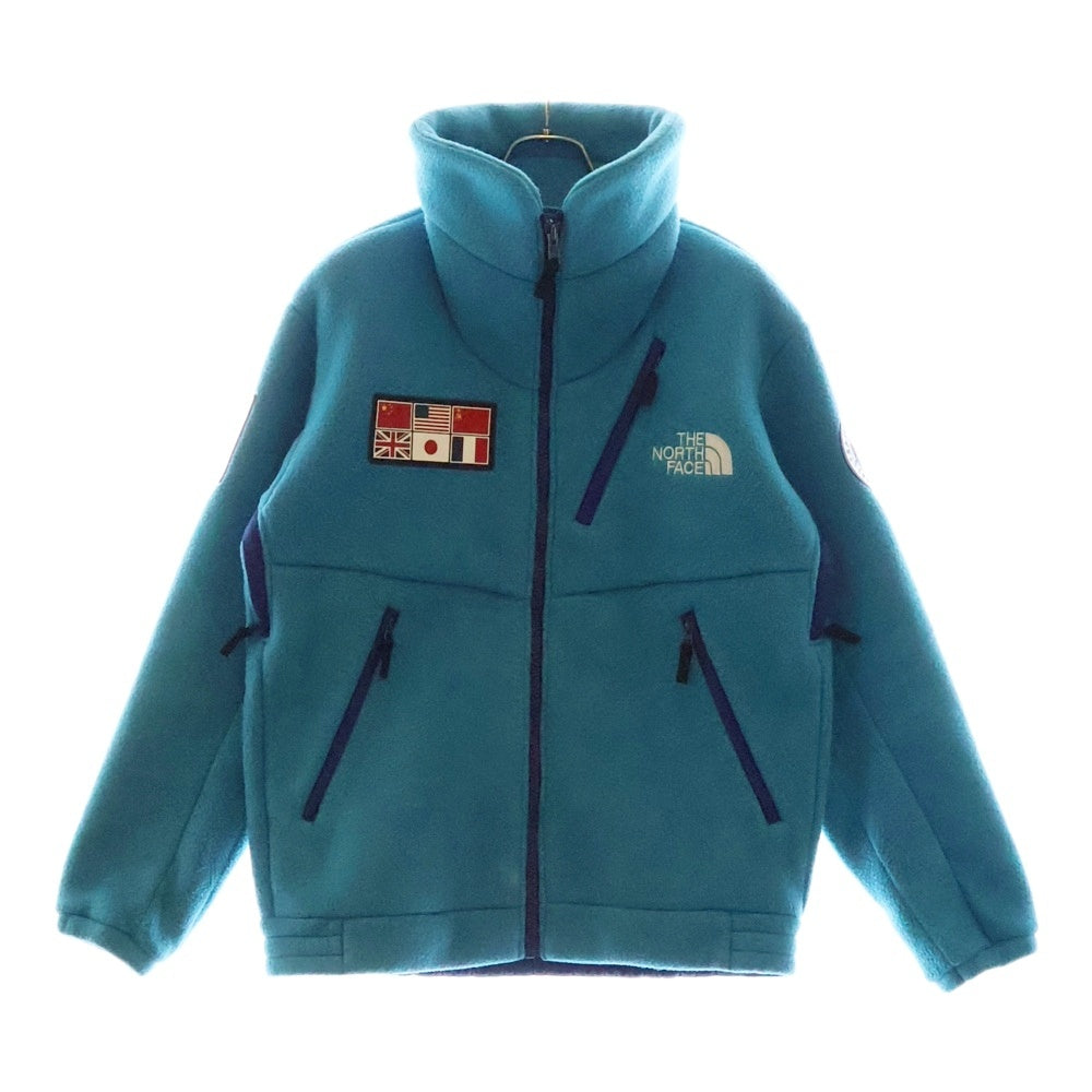 THE NORTH FACE(ザノースフェイス) TRANCE ANTERCTICA FLEECE JACKET トランスアンタークティカ ラバーワッペン付 胸ロゴ フリース ジャケット ブルゾン ブルーNA72235