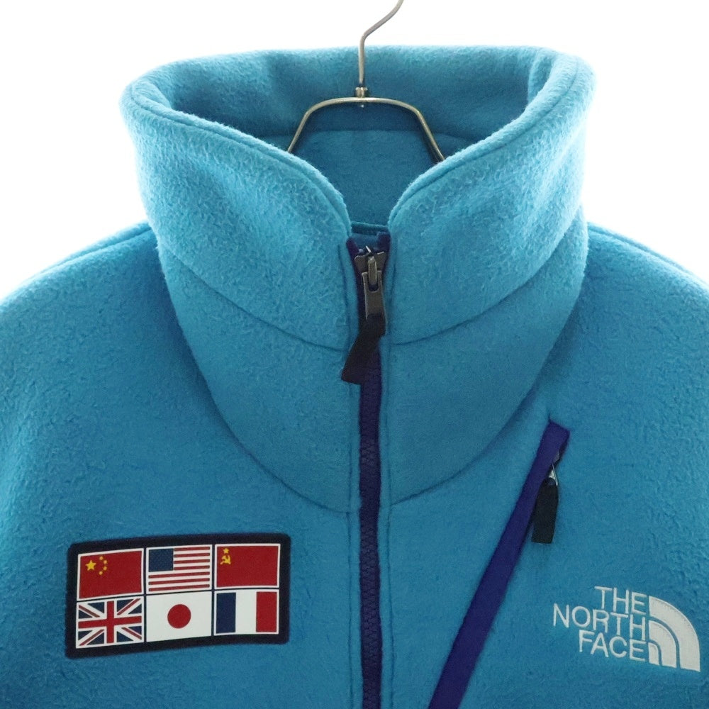 THE NORTH FACE(ザノースフェイス) TRANCE ANTERCTICA FLEECE JACKET トランスアンタークティカ ラバーワッペン付 胸ロゴ フリース ジャケット ブルゾン ブルーNA72235