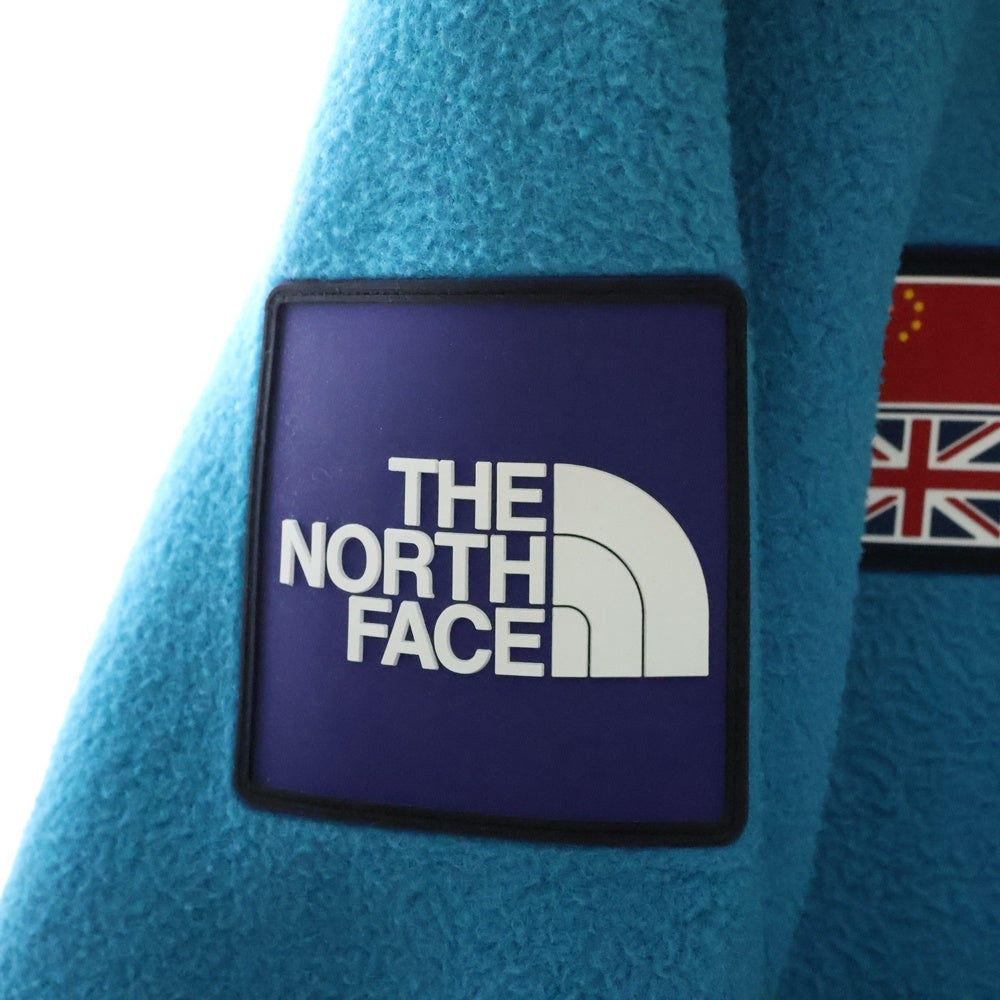 THE NORTH FACE(ザノースフェイス) TRANCE ANTERCTICA FLEECE JACKET トランスアンタークティカ ラバーワッペン付 胸ロゴ フリース ジャケット ブルゾン ブルーNA72235