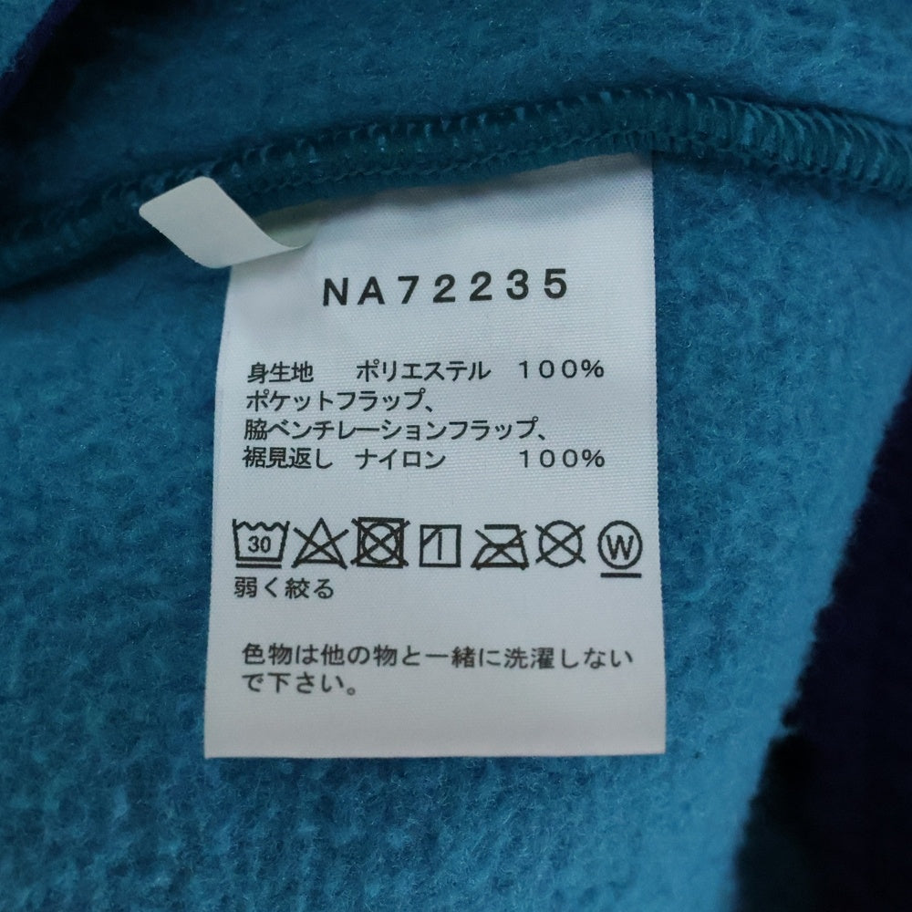 THE NORTH FACE(ザノースフェイス) TRANCE ANTERCTICA FLEECE JACKET トランスアンタークティカ ラバーワッペン付 胸ロゴ フリース ジャケット ブルゾン ブルーNA72235