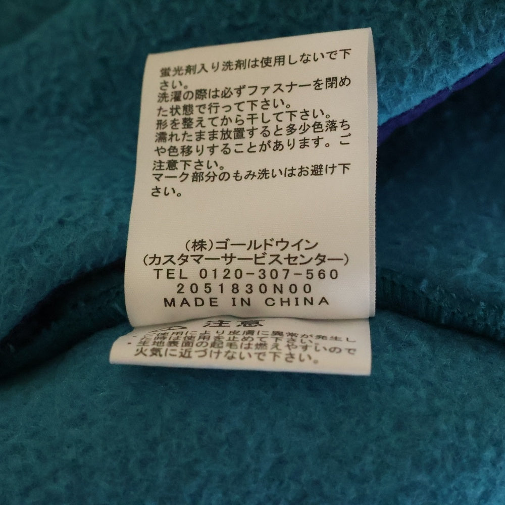 THE NORTH FACE(ザノースフェイス) TRANCE ANTERCTICA FLEECE JACKET トランスアンタークティカ ラバーワッペン付 胸ロゴ フリース ジャケット ブルゾン ブルーNA72235