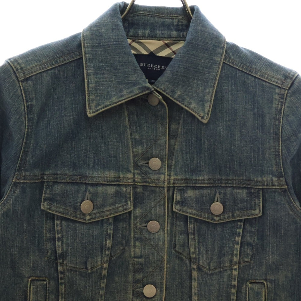 BURBERRY LONDON(バーバリーロンドン) コットンストレッチ デニム トラッカージャケット インディゴ レディース FCA35-170-24