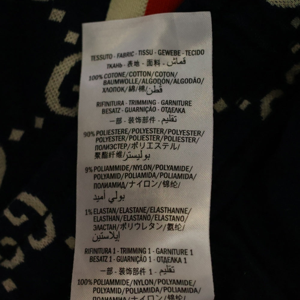 GUCCI(グッチ) 18AW GG Jacquard Sweat Pants GGジャカード コットン サイドライン トラックパンツ ネイビー 496920 X9V05