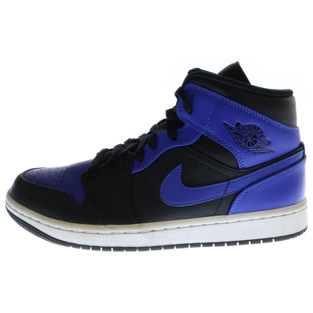 NIKE(ナイキ) AIR JORDAN 1 MID HYPER ROYAL エアジョーダン1 ハイパーロイヤル ミッドカットスニーカー ブラック/ブルー US8/26cm 554724-077