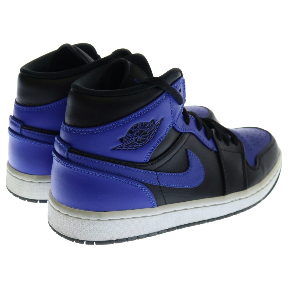 NIKE(ナイキ) AIR JORDAN 1 MID HYPER ROYAL エアジョーダン1 ハイパーロイヤル ミッドカットスニーカー ブラック/ブルー US8/26cm 554724-077