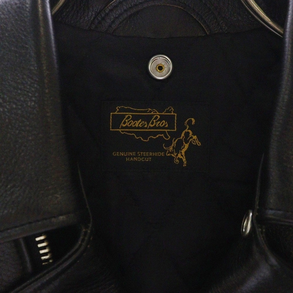 BOOTES(ボーテス) ARCTURUS DOUBLE RIDERS JACKET アークトゥルス エポレット付 ステアハイド レザーダブルライダースジャケット ブラック bts-arcturus-b