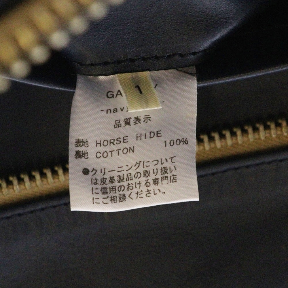 SUNSET BAY(サンセットバイ) GALWAY ゴールウェイ ホースハイド レザーダブルライダースジャケット ネイビーブルー