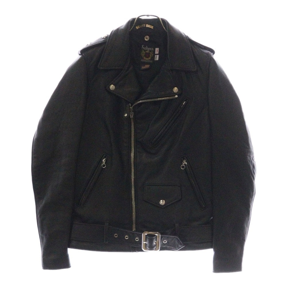 SCHOTT(ショット) 217US SHEEP ONESTAR シープワンスター シープスキン レザーダブルライダースジャケット ブラック 782-5950020